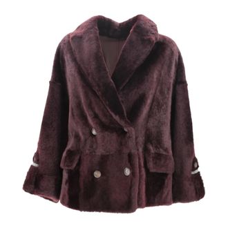 Brunello Cucinelli Dames, Jassen, Rood, Maat: XS Leer