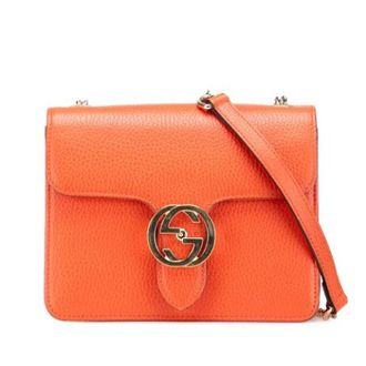 Gucci Pre-owned Vintage Crossbody Bag - Dames - Pre-owned - Oranje - Maat: ONE Size Leer