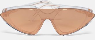 Sportmax Bronze/transparent Mirror Sm0001 Shield Sunglasses
