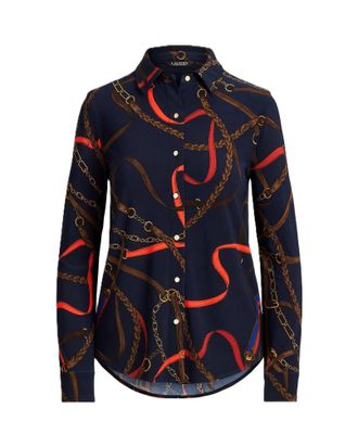 Ralph Lauren Daquane Long Sleeve Shirt with Intricate Pattern
