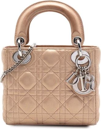 Dior Pre-owned Dior Mini Iridescent Lambskin Cannage Lady Dior Ladies 8MNKXAN5QIB2IKUM
