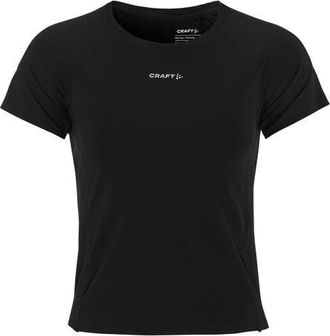 Craft Crewneck Cropped Running T-Shirt in Black at Nordstrom, Size X-Large