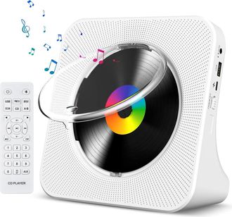 OEM Reproductor De Cd De Escritorio Gueray Con Bluetooth, Reproductor De Cd De Pared, Altavoces Hifi Integrados, Port&aacute;til Con Pantalla Led, Minicadena De 