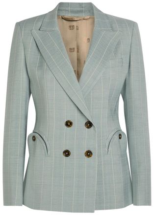Blaz&eacute; Milano Charmer Striped Woven Blazer - Light Blue - 2 (UK10 / S)