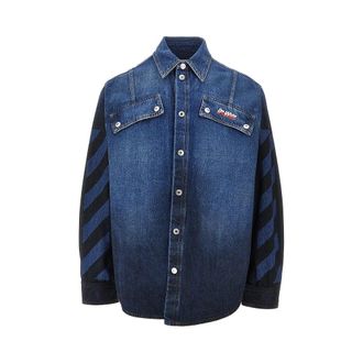 Off-white Spray Dia denim shirt Man XL
