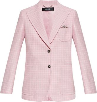 Versace check-patterned blazer - Rosa