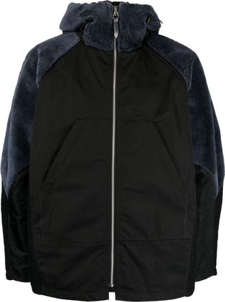 Toga Archives faux-fur trim hooded jacket - men - Polyester/Polyester - 46 - Black