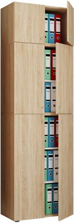 ebuy24 Armario De Oficina Vcm Xxl Con 5 Compartimentos Y Un Accesorio Armario De Archivo Moderno Con Puertas Giratorias Dimensiones Aprox. Al. 223 X An. 70 X