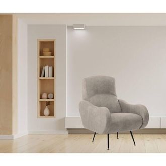 Dmora Butaca Dromondin, Con Reposabrazos, Made In Italy, Gris