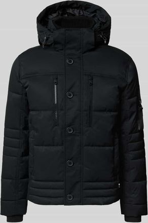 Tom Tailor Regular Fit Steppjacke mit Reißverschlusstaschen in Black, Größe XXXL