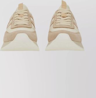 Moncler stylish sneakers with contrast panels and texture