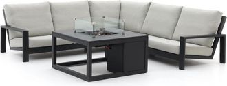 Bellagio la vita attrattiva Bellagio Vezzano/Cosi 100cm hoek loungeset met vuurtafel 4-delig