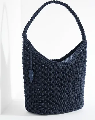 Talbots Knotted Cord Hobo Bag - Blue - 001 Talbots