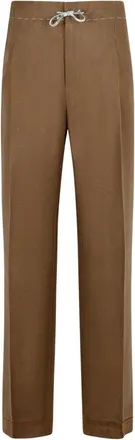 Maison Margiela Brown Mohair And Wool Trousers