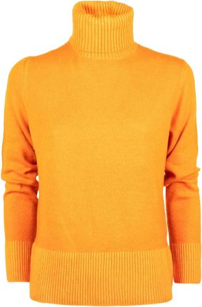 Base Milano ribbed-trim roll-neck sweater - women - Fabric - 44 - Orange