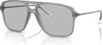 A|X Armani Exchange Light Grey Navigator Mens Sunglasses AX4150SU 836387 59