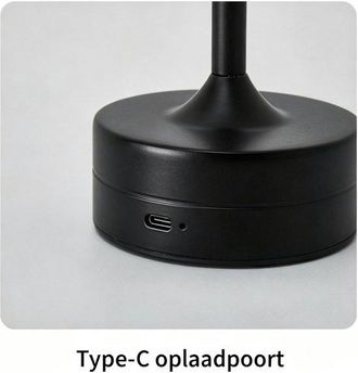 OEM L&aacute;mpara De Mesa Inal&aacute;mbrica Recargable, 3 Colores Regulables, T&aacute;ctil, 28 Cm, Bater&iacute;a De 1200 Mah, L&aacute;mpara De Mesa Led Ambiental, Negra