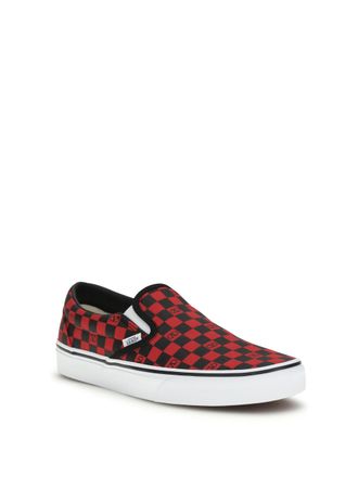 Valentino Garavani Checkerboard V Logo Slip-On Sneaker - Red
