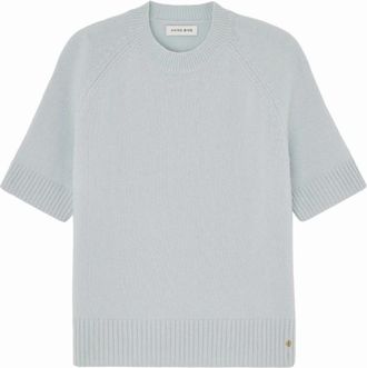 Anine Bing Jackson Sweater - Dames - Ronde hals truien - Blauw - M - Kasjmier - Truien & Vesten