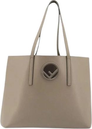 Fendi Pre-owned Vintage Tote Bag - Dames - Vintage Shopper - Grijs - ONE Size - Leer - Vintage