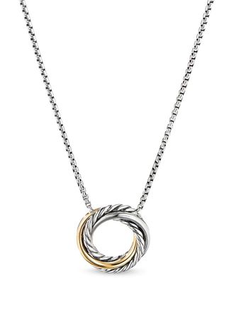 David Yurman Collana Crossover in oro giallo 18kt e argento sterling