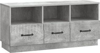vidaXL Mueble De Tv Con Caj&oacute;n Gris Hormig&oacute;n 102 X 34,5 X 47 Cm Vidaxl