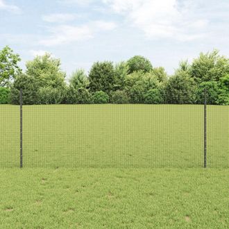 Berkfield Home Welded Wire Fence Set of 2 Grey Steel 25 x 1 m Tough