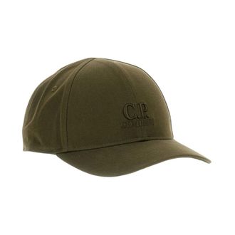 C.P. Company Gabardine Logo Cap - male - C.P. Company - Hats & Caps - Green - ONE SIZE - Accessories