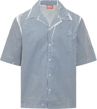 Diesel Light Blue Regular Stripes Shirt