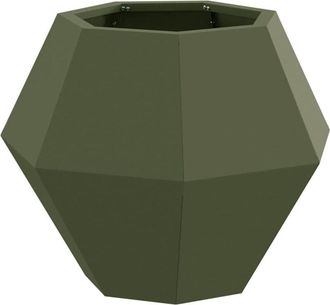 vidaXL Jardinera Verde Oliva 50 x 50 x 40 cm Acero vidaXL