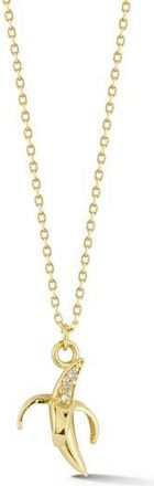 Ember Fine Jewelry 14K Gold Diamond Banana Pendant Necklace - 0.02ct. at Nordstrom Rack, Size 17