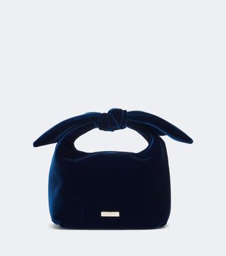 Aquazzura Bow Tie Mini velvet top-handle bag