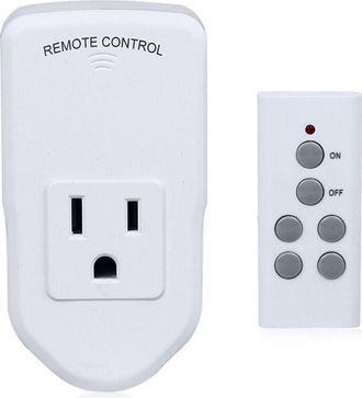 OEM Enchufe Inal&aacute;mbrico Con Control Remoto, Apto Para L&aacute;mparas, Ventiladores, Guirnaldas De Luces, Peque&ntilde;os Electrodom&eacute;sticos, Largo Alcance, Blanco, 10a/