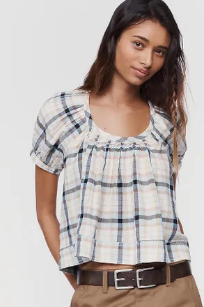 Pilcro Smocked Swing Blouse