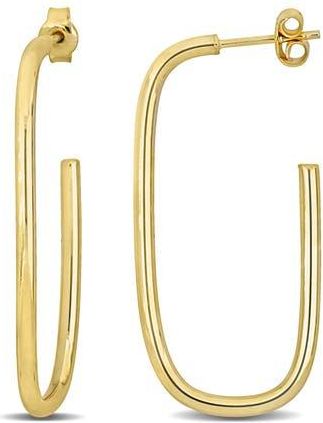 Delmar Rectangular Open Hoop Earrings in Gold at Nordstrom Rack