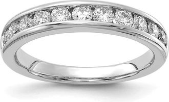 Diamond2Deal 14k Gold Lab Grown Diamond Wedding Band Ring 3/4Ct Clarity- VS Color- D-E