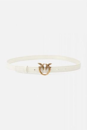 Pinko Love Berry H2 Belt - Dames - Riemen - Wit - L - Leer - Accessoires