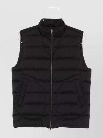 Herno high neck quilted down gilet straight hem