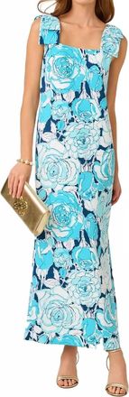 Lilly Pulitzer Bernice Maxi Dress In Capri Blue Rosanna
