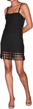 Saylor Caitriona Fringe Dress In Black
