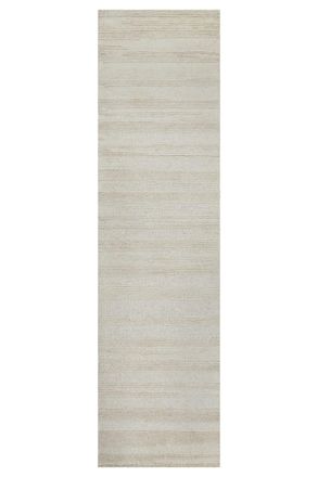 Wecon Home Alfombra tejida a mano crema 80x230