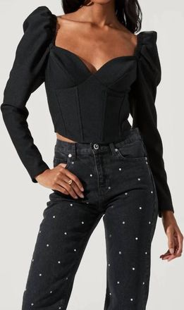 Astr Betty Top In Black