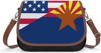 Generic Arizona American Flag Small Womens Crossbody Bags Shoulder Handbag with Adjustable Strap for Travel