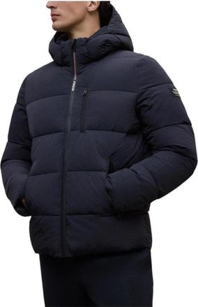 Ecoalf Gewatteerde Hoodie Jas - Heren - Winterjassen - Blauw - XL - Jassen