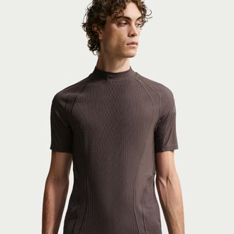 Nike Mens Tech Dri-FIT ADV Short-Sleeve Top in Brown | IM5729-237
