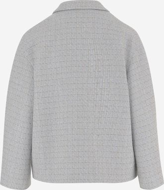 The Soi Company Womens Cotton Blend Jacket Light Blue