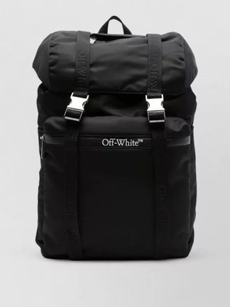 Off-white outdoor nylon backpack adjustable straps
