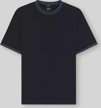 HUGO BOSS Slim Fit T-Shirt aus reiner Baumwolle Modell H-TESSLER 238 in Marine, Gr&ouml;&szlig;e XXXL