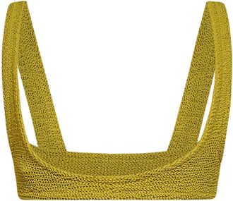 MC2 Saint Barth Womens Bralette Bikini Top Naima Green Polyamide Swimwear Sea Clothing