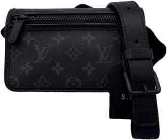 Louis Vuitton Pre-owned Monogram Eclipse Schoudertas - Heren - Vintage Heuptassen - Zwart - ONE Size - Leer - Vintage